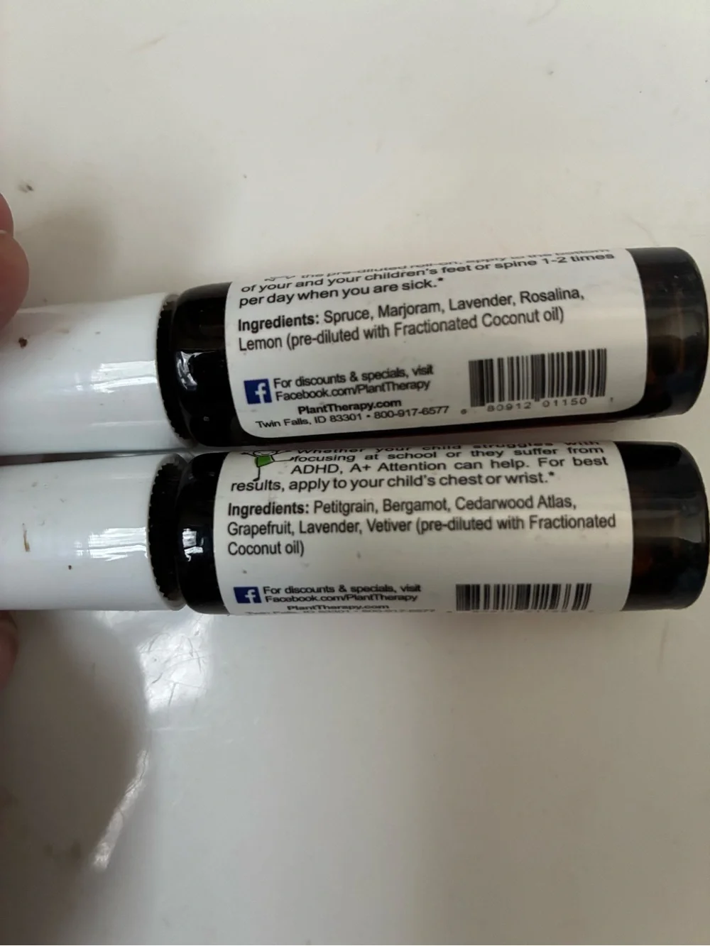 therapy KidSafe Essential Oil Roll-Ons in Red and White